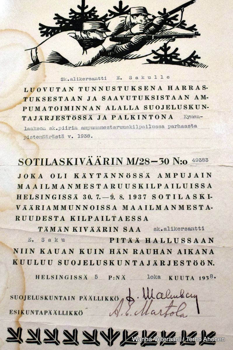 Suojeluskunta- ja Lotta Svärd -aineistoa kaivataan Kymenlaaksosta
